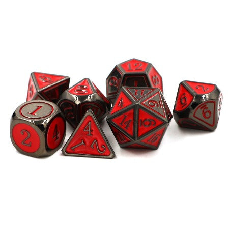 Metallic Dice Games Metallic PDS: Red with Black Digital Enamel