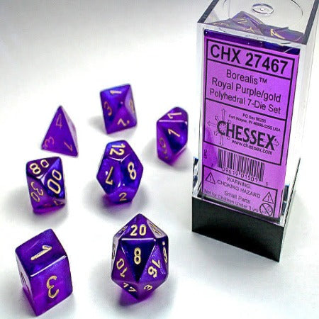 Chessex Acrylic PDS: Borealis - Purple/Gold