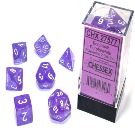 Chessex Acrylic PDS: Borealis - Purple/White