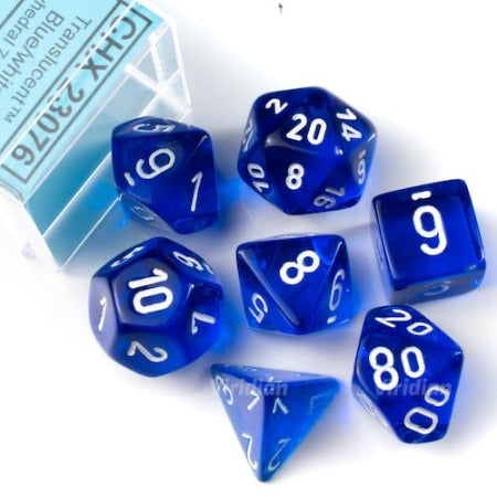 Chessex Acrylic PDS: Translucent - Blue/White