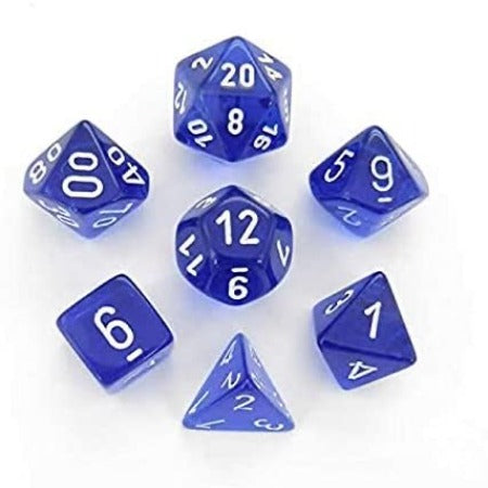 Chessex Acrylic PDS: Translucent - Blue/White